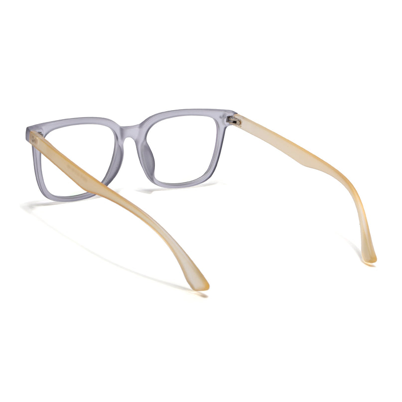 Eyejack Canment Grey Square Eyeglasses for Men & Women (CM20018FCL1841-C4)