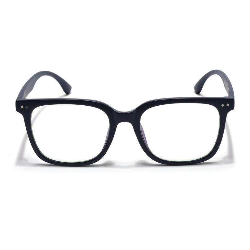 Eyejack Canment Navy Blue Square Eyeglasses for Men & Women (CM20018FCL1842-C5)
