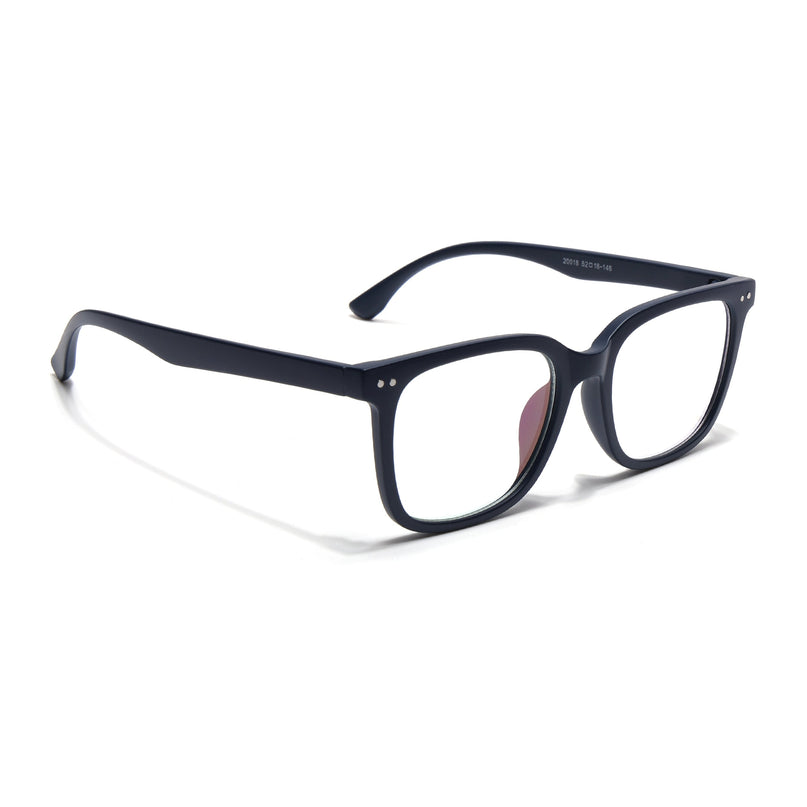 Eyejack Canment Navy Blue Square Eyeglasses for Men & Women (CM20018FCL1842-C5)