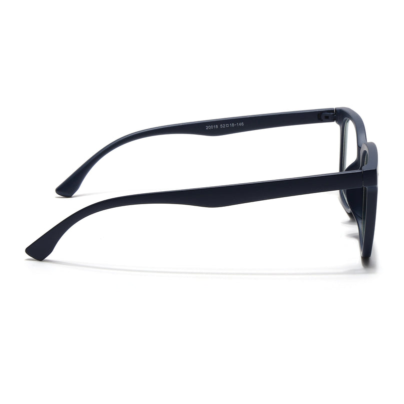 Eyejack Canment Navy Blue Square Eyeglasses for Men & Women (CM20018FCL1842-C5)