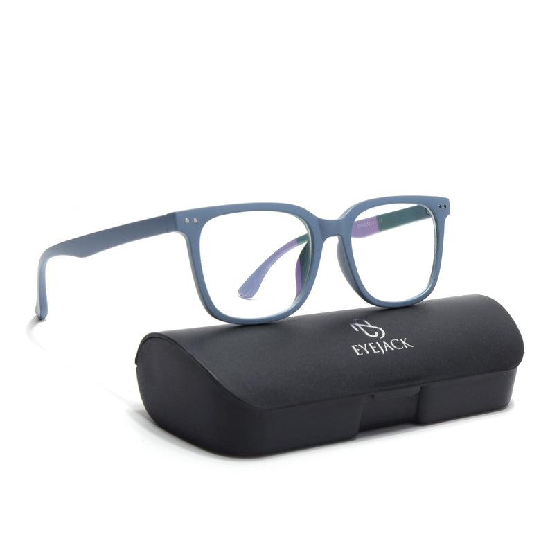 Eyejack Canment Sky Blue Square Eyeglasses for Men & Women (CM20018FCL1843-C6)