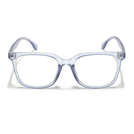 Eyejack Canment Blue Square Eyeglasses for Men & Women (CM20018FCL1844-C7)
