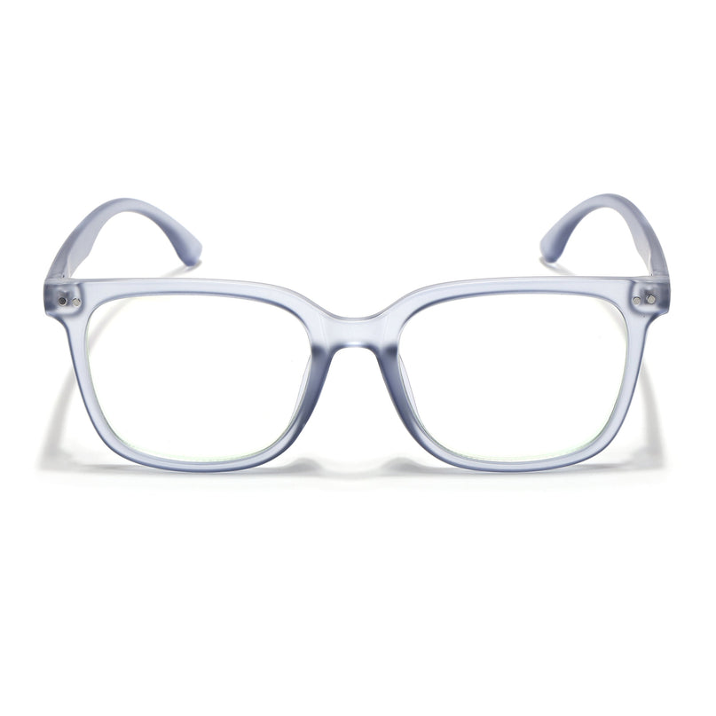 Eyejack Canment Blue Square Eyeglasses for Men & Women (CM20018FCL1844-C7)