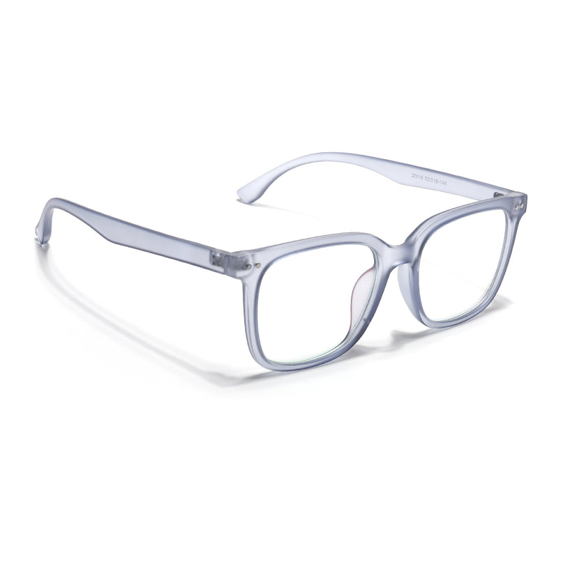 Eyejack Canment Blue Square Eyeglasses for Men & Women (CM20018FCL1844-C7)