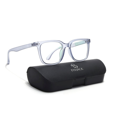Eyejack Canment Blue Square Eyeglasses for Men & Women (CM20018FCL1844-C7)