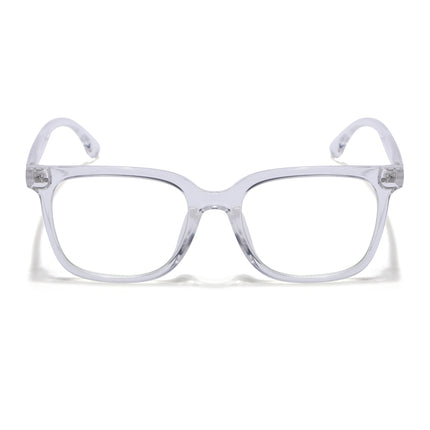 Eyejack Canment Transparent Square Eyeglasses for Men & Women (CM20018FCL1846-C9)