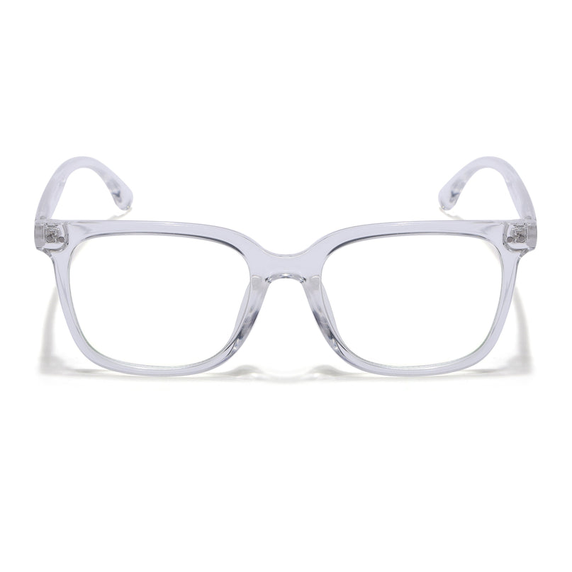 Eyejack Canment Transparent Square Eyeglasses for Men & Women (CM20018FCL1846-C9)