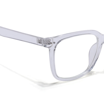 Eyejack Canment Transparent Square Eyeglasses for Men & Women (CM20018FCL1846-C9)