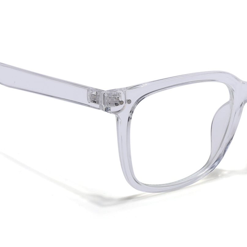 Eyejack Canment Transparent Square Eyeglasses for Men & Women (CM20018FCL1846-C9)