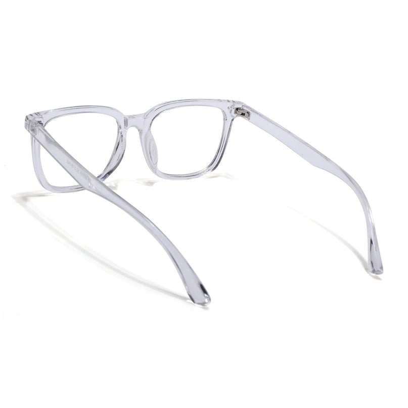 Eyejack Canment Transparent Square Eyeglasses for Men & Women (CM20018FCL1846-C9)