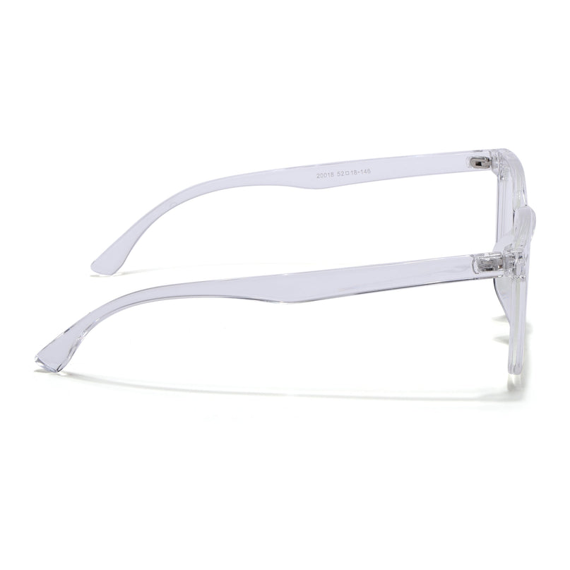 Eyejack Canment Transparent Square Eyeglasses for Men & Women (CM20018FCL1846-C9)