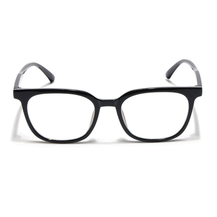 Eyejack Canment Shine Black Square Eyeglasses for Men & Women (CM20019FCL1848-C1)