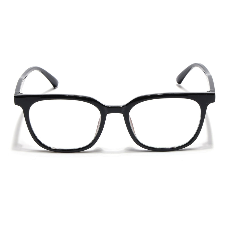 Eyejack Canment Shine Black Square Eyeglasses for Men & Women (CM20019FCL1848-C1)