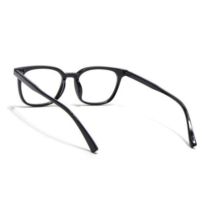 Eyejack Canment Shine Black Square Eyeglasses for Men & Women (CM20019FCL1848-C1)