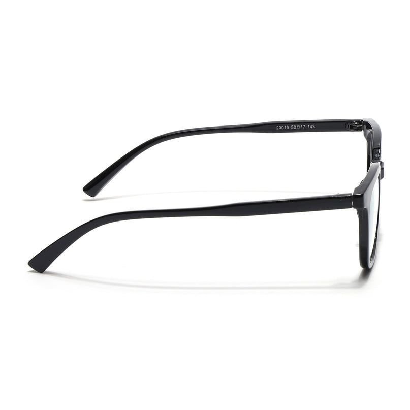 Eyejack Canment Shine Black Square Eyeglasses for Men & Women (CM20019FCL1848-C1)