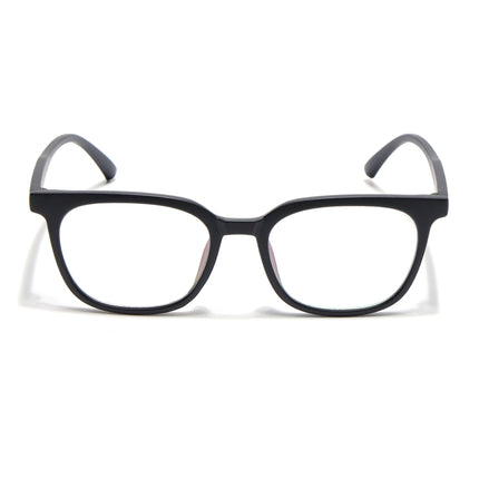 Eyejack Canment Matt Black Square Eyeglasses for Men & Women (CM20019FCL1849-C2)