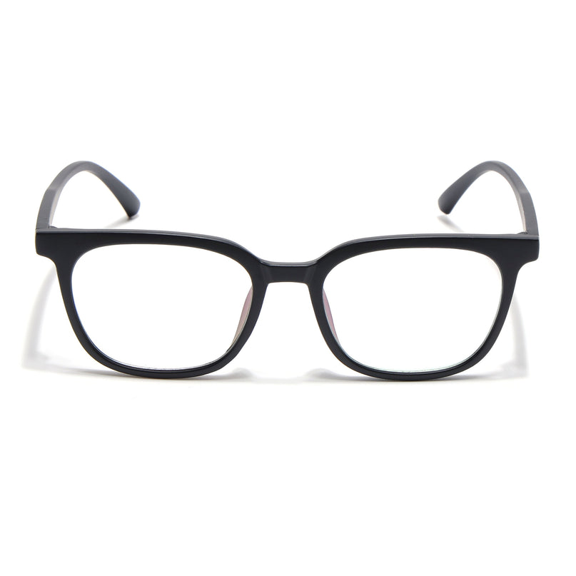 Eyejack Canment Matt Black Square Eyeglasses for Men & Women (CM20019FCL1849-C2)