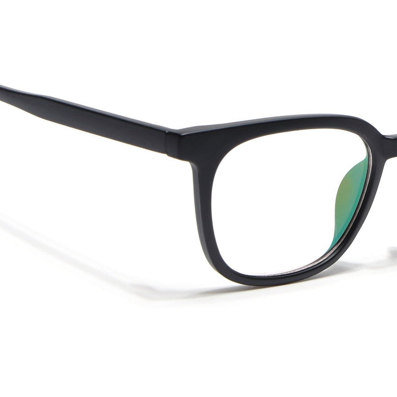 Eyejack Canment Matt Black Square Eyeglasses for Men & Women (CM20019FCL1849-C2)