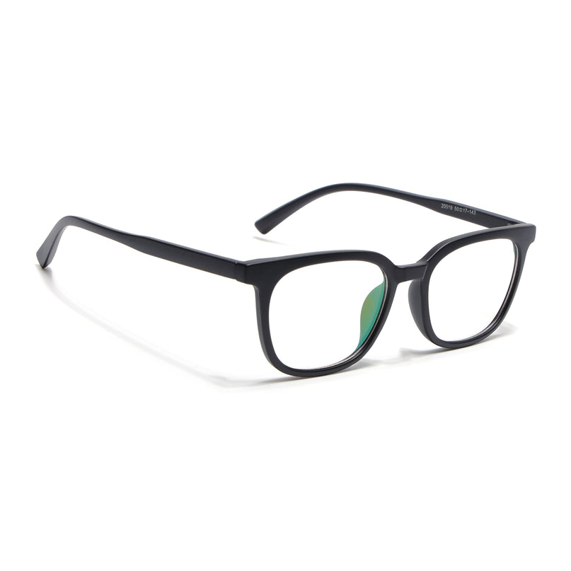 Eyejack Canment Matt Black Square Eyeglasses for Men & Women (CM20019FCL1849-C2)