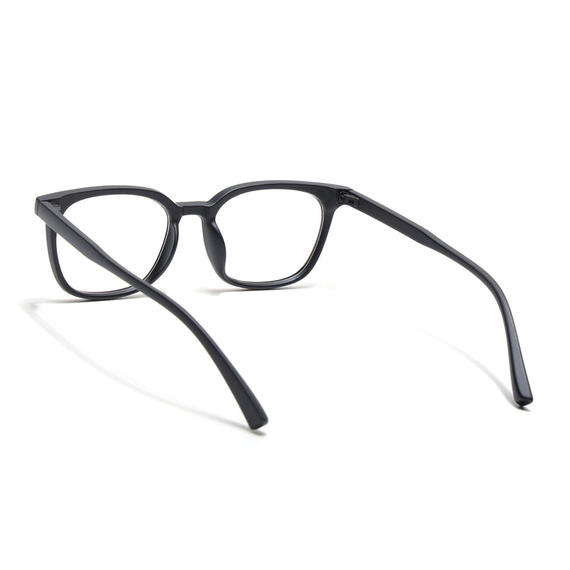 Eyejack Canment Matt Black Square Eyeglasses for Men & Women (CM20019FCL1849-C2)