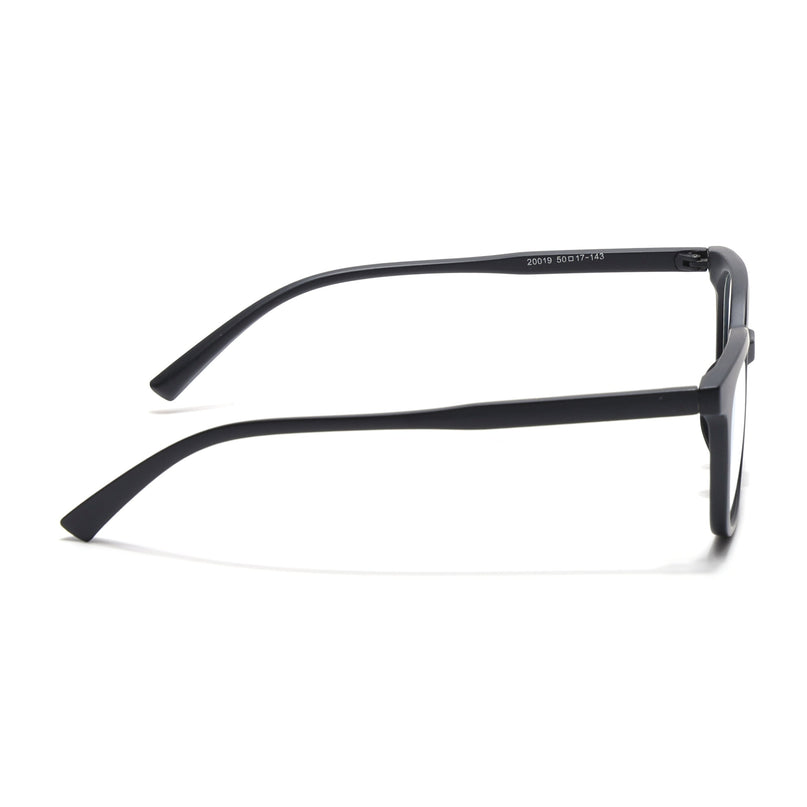Eyejack Canment Matt Black Square Eyeglasses for Men & Women (CM20019FCL1849-C2)