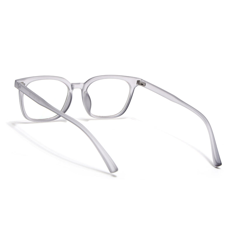 Eyejack Canment Grey Square Eyeglasses for Men & Women (CM20019FCL1850-C3)