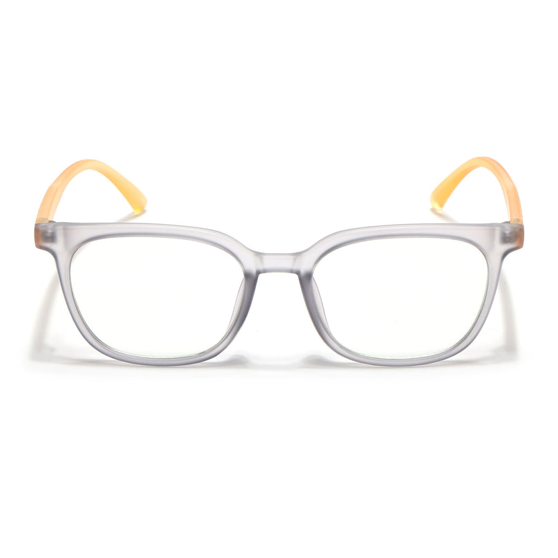 Eyejack Canment Grey Square Eyeglasses for Men & Women (CM20019FCL1851-C4)