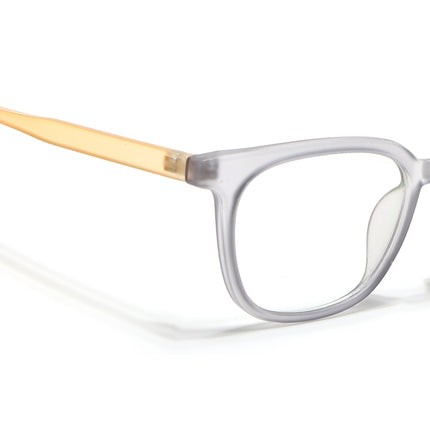 Eyejack Canment Grey Square Eyeglasses for Men & Women (CM20019FCL1851-C4)