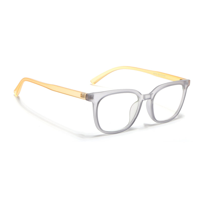 Eyejack Canment Grey Square Eyeglasses for Men & Women (CM20019FCL1851-C4)
