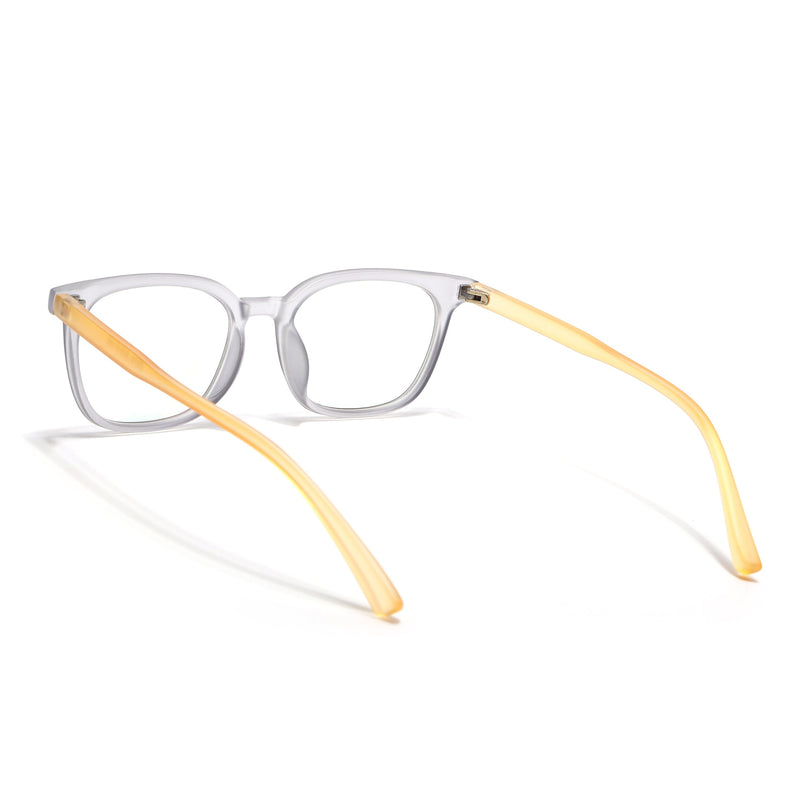 Eyejack Canment Grey Square Eyeglasses for Men & Women (CM20019FCL1851-C4)