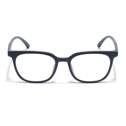 Eyejack Canment Navy Blue Square Eyeglasses for Men & Women (CM20019FCL1852-C5)