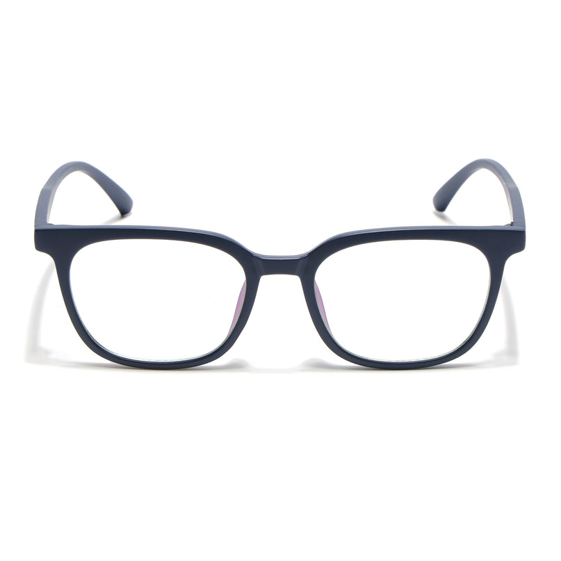 Eyejack Canment Navy Blue Square Eyeglasses for Men & Women (CM20019FCL1852-C5)