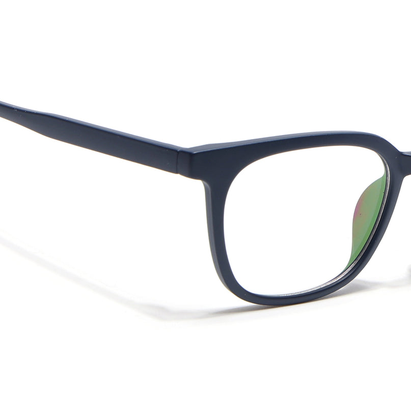Eyejack Canment Navy Blue Square Eyeglasses for Men & Women (CM20019FCL1852-C5)