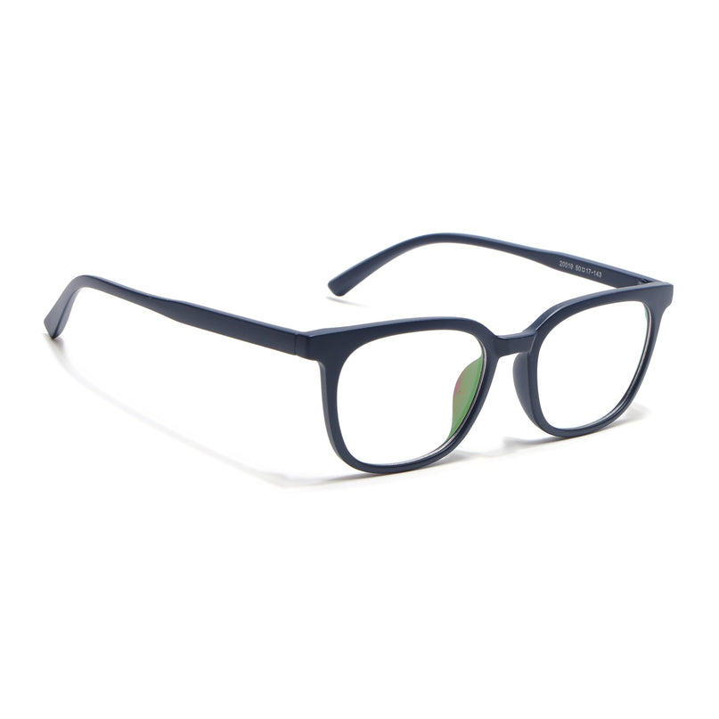 Eyejack Canment Navy Blue Square Eyeglasses for Men & Women (CM20019FCL1852-C5)