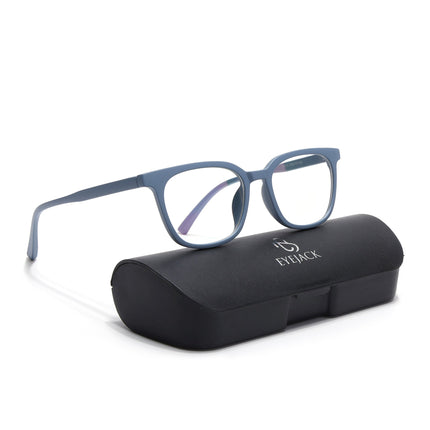 Eyejack Canment Sky Blue Square Eyeglasses for Men & Women (CM20019FCL1853-C6)
