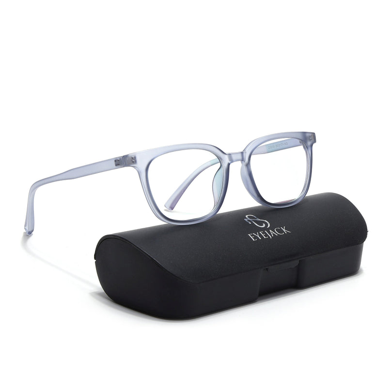 Eyejack Canment Blue Square Eyeglasses for Men & Women (CM20019FCL1854-C7)