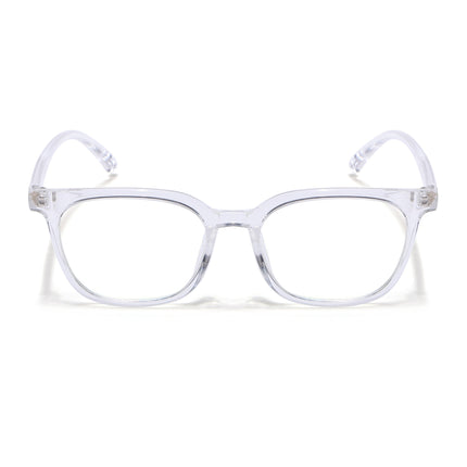 Eyejack Canment Transparent Square Eyeglasses for Men & Women (CM20019FCL1856-C9)