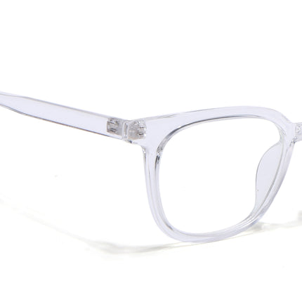 Eyejack Canment Transparent Square Eyeglasses for Men & Women (CM20019FCL1856-C9)