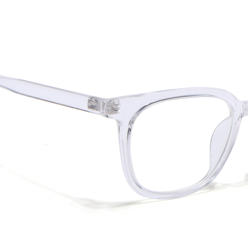 Eyejack Canment Transparent Square Eyeglasses for Men & Women (CM20019FCL1856-C9)