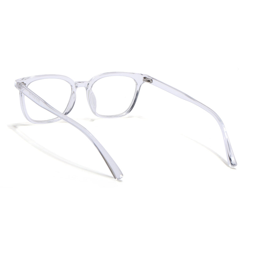Eyejack Canment Transparent Square Eyeglasses for Men & Women (CM20019FCL1856-C9)