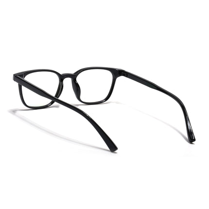 Eyejack Canment Shine Black Square Eyeglasses for Men & Women (CM20020FCL1858-C1)