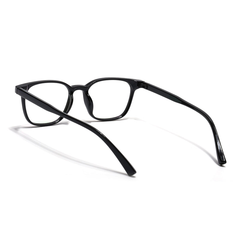 Eyejack Canment Shine Black Square Eyeglasses for Men & Women (CM20020FCL1858-C1)