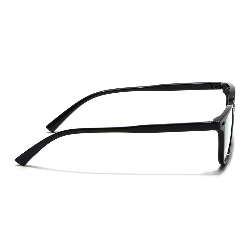 Eyejack Canment Shine Black Square Eyeglasses for Men & Women (CM20020FCL1858-C1)
