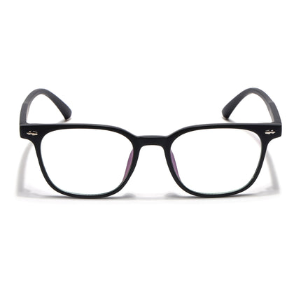 Eyejack Canment Matt Black Square Eyeglasses for Men & Women (CM20020FCL1859-C2)