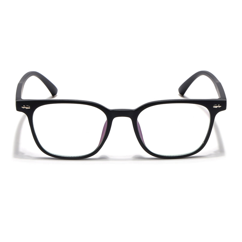Eyejack Canment Matt Black Square Eyeglasses for Men & Women (CM20020FCL1859-C2)