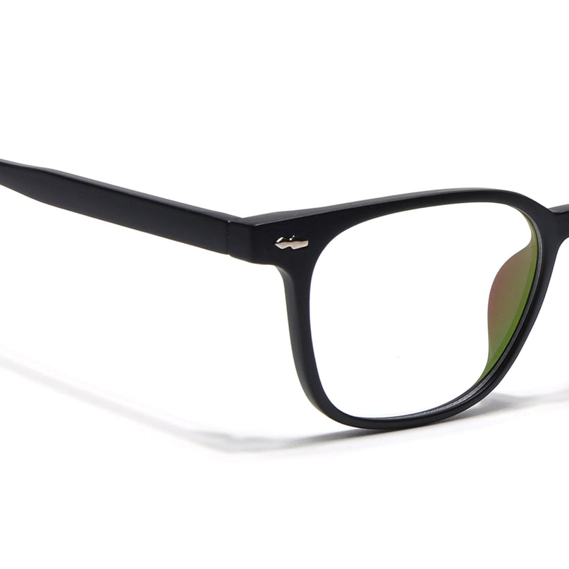 Eyejack Canment Matt Black Square Eyeglasses for Men & Women (CM20020FCL1859-C2)