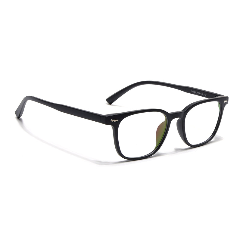 Eyejack Canment Matt Black Square Eyeglasses for Men & Women (CM20020FCL1859-C2)