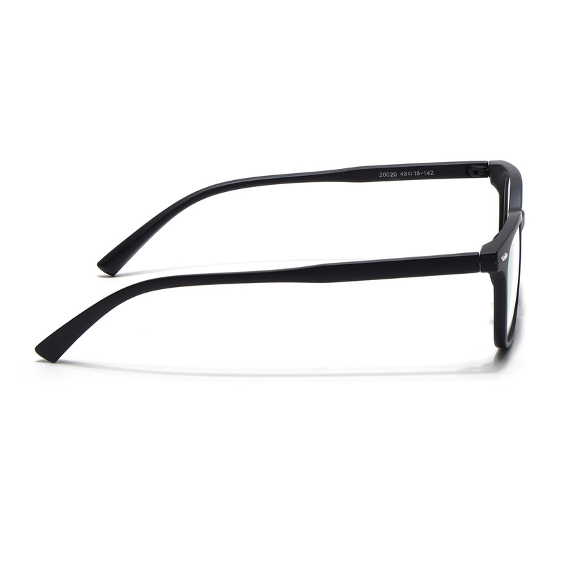 Eyejack Canment Matt Black Square Eyeglasses for Men & Women (CM20020FCL1859-C2)