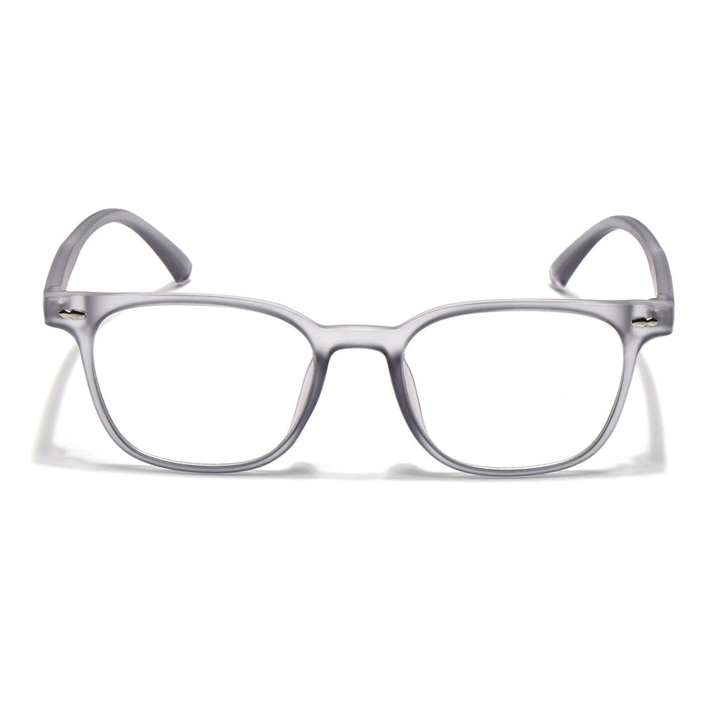 Eyejack Canment Grey Square Eyeglasses for Men & Women (CM20020FCL1860-C3)