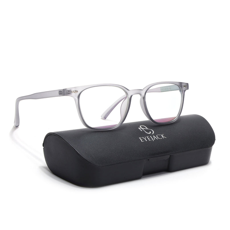 Eyejack Canment Grey Square Eyeglasses for Men & Women (CM20020FCL1860-C3)